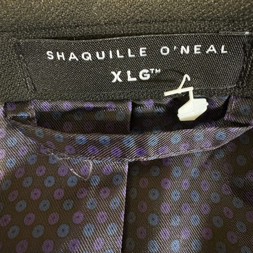 Shaquille O'Neal Blazer XLG 56R Black Solid Sport Coat Jacket Modern Travel‎ NEW